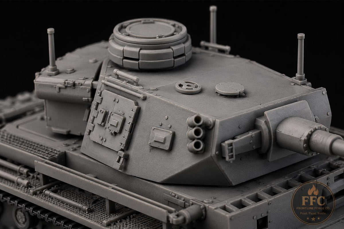 Panzer III Ausf K Command Tank: 3D Printed WWII Miniature - 6 Scales - Bolt Action