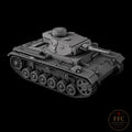 Panzer III Ausf K Command Tank: 3D Printed WWII Miniature - 6 Scales - Bolt Action