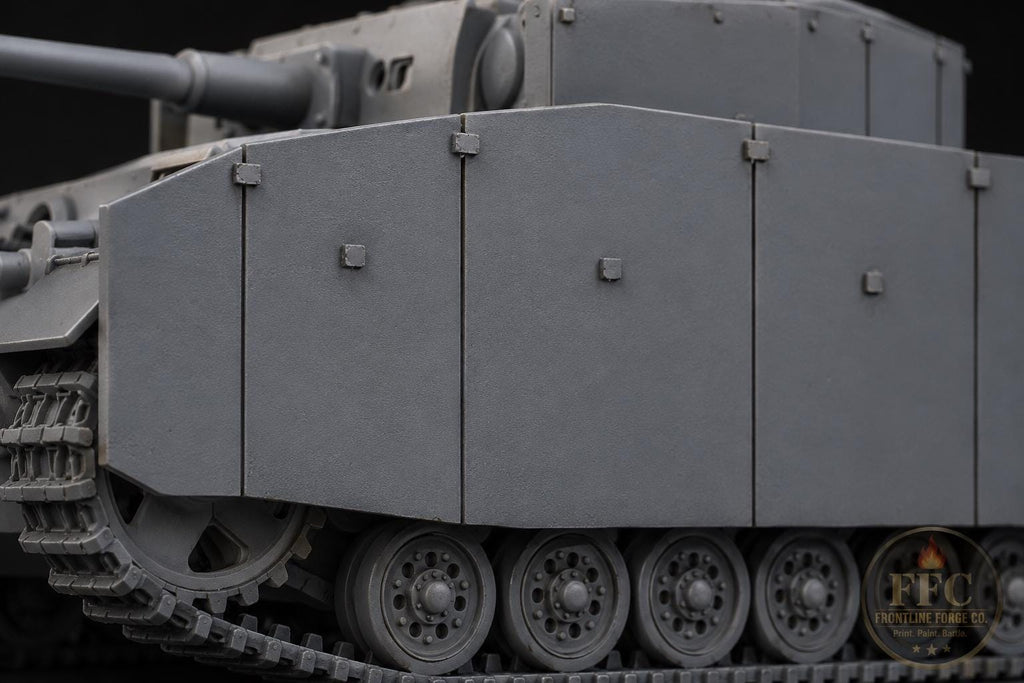 Panzer III Ausf L with Schürzen WWII Tank: 3D Printed Miniature - 6 Scales - Bolt Action
