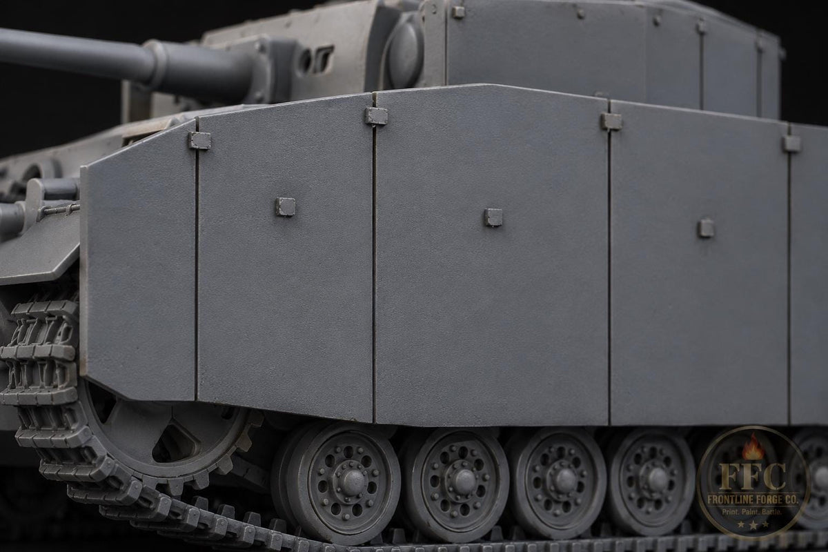 Panzer III Ausf L with Schürzen WWII Tank: 3D Printed Miniature - 6 Scales - Bolt Action