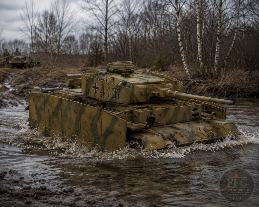 Panzer III Ausf M WWII Tank: 3D Printed Miniature - 6 Scales - Bolt Action Compatible