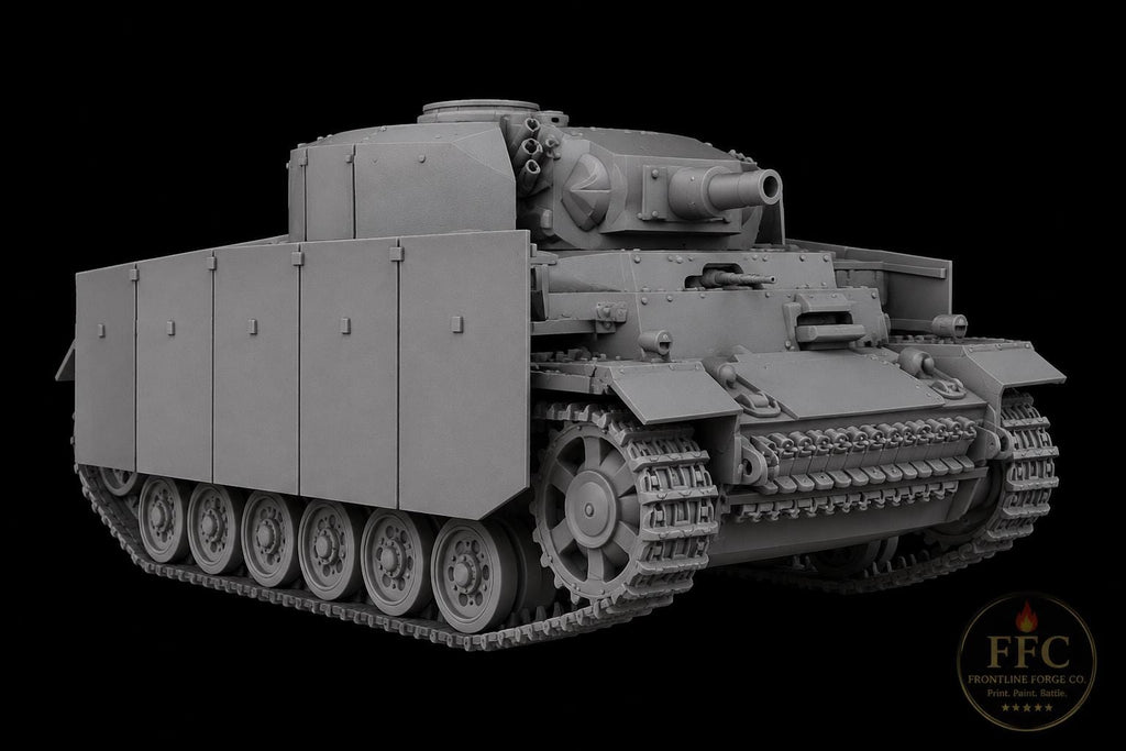 Panzer III Ausf N Close Support Tank: 3D Printed WWII Miniature - 6 Scales - Bolt Action