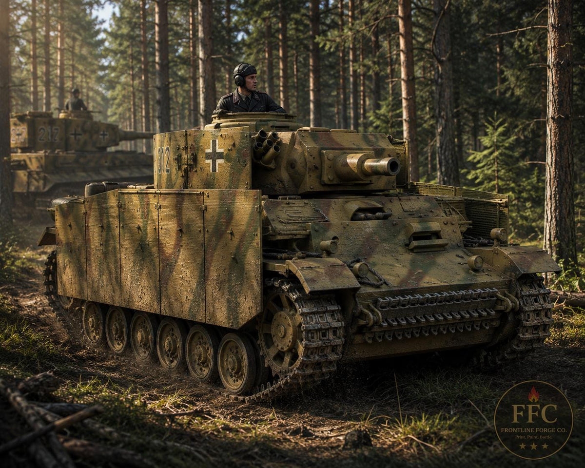 Panzer III Ausf N Close Support Tank: 3D Printed WWII Miniature - 6 Scales - Bolt Action
