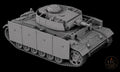 Panzer III Ausf N Zimmerit Close Support Tank: 3D Printed WWII Miniature - 6 Scales