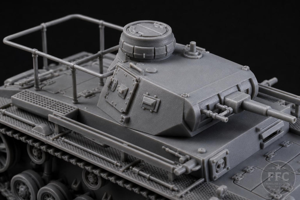 Panzerbefehlswagen III E Command Tank: 3D Printed WWII Miniature - 6 Scales - Bolt Action