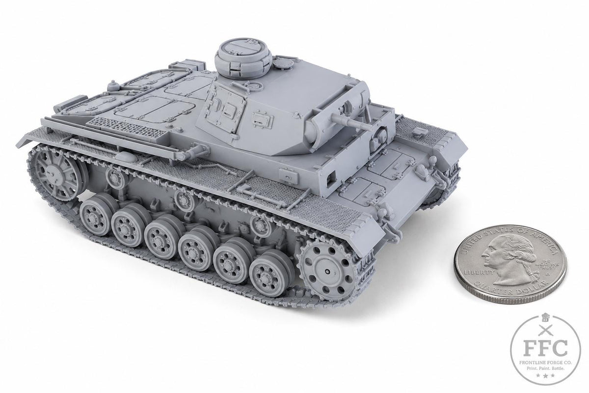 Panzerbeobachtungswagen III Artillery Observer: 3D Printed WWII Miniature - 6 Scales