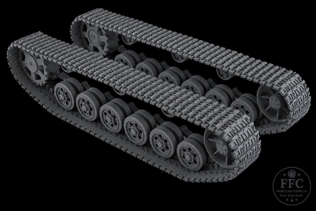 Ostketten Wide Tracks Panzer III and Stug III: 3D Printed WWII Miniature Upgrade - 6 Scales