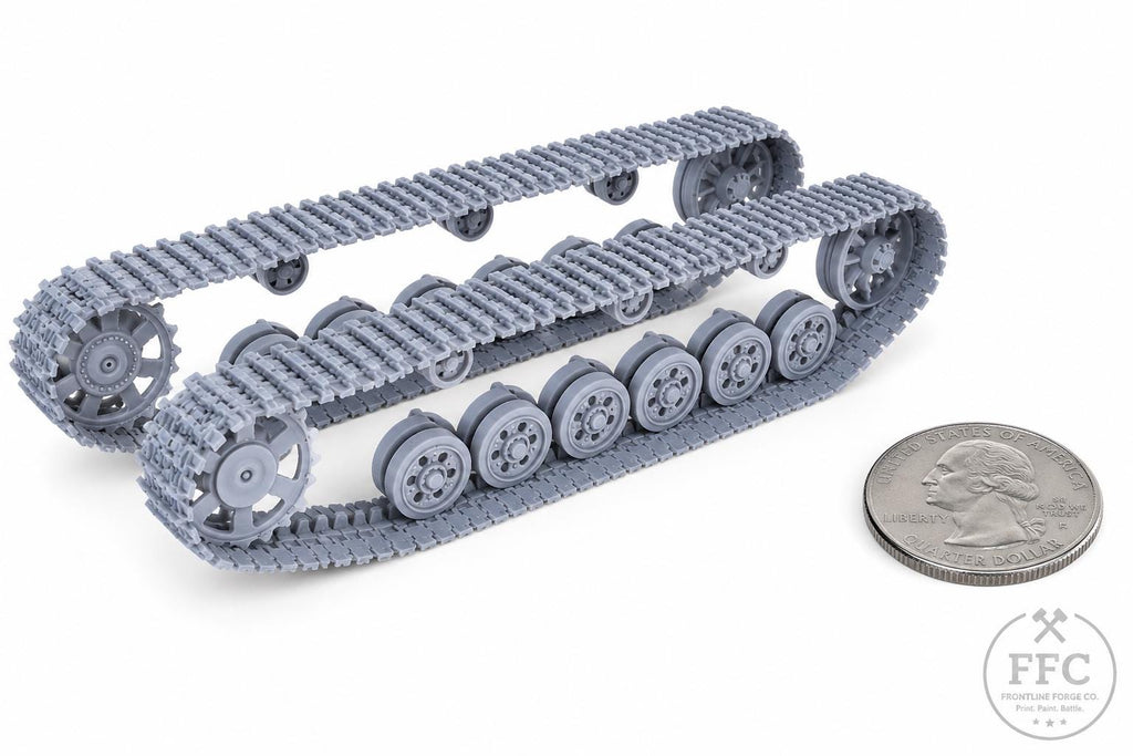 Ostketten Wide Tracks Panzer III and Stug III: 3D Printed WWII Miniature Upgrade - 6 Scales